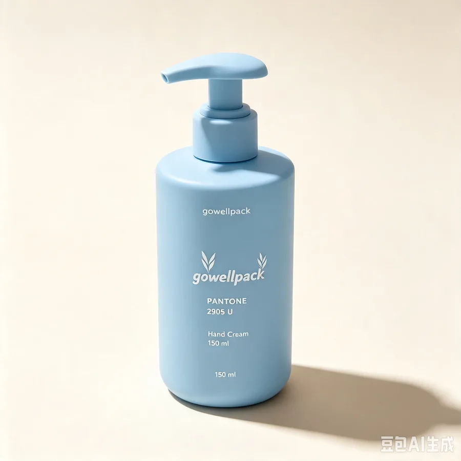 Light Blue Matte Plastic Pump Bottle 150ml