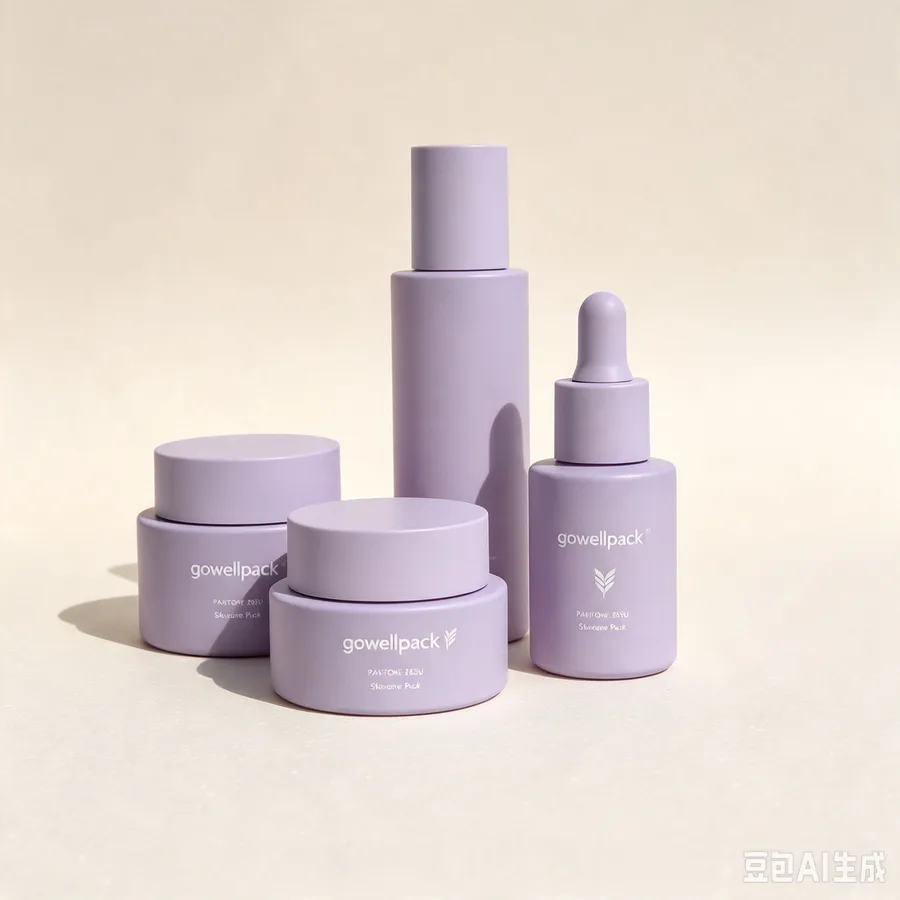 Matte Lavender Purple Skincare Packaging Set