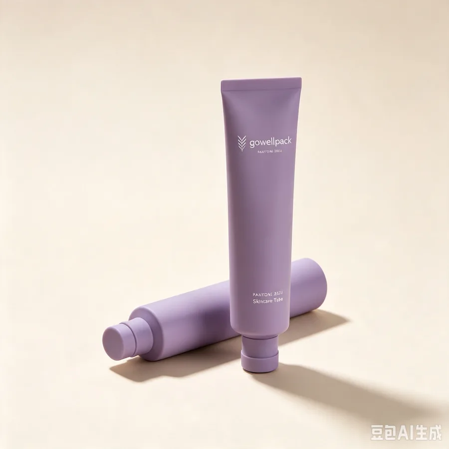 Matte Purple Cosmetic Skincare Squeeze Tube
