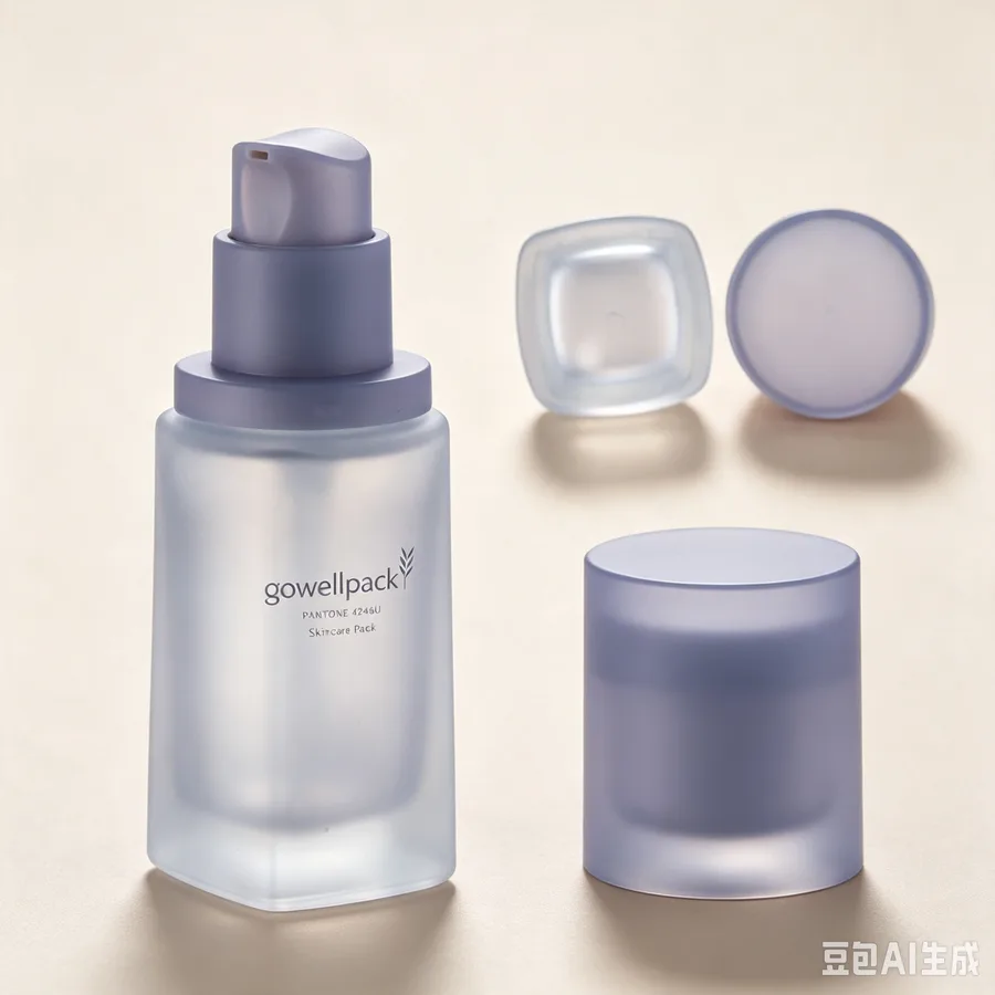 Matte Lavender Acrylic Skincare Bottle and Jar Set