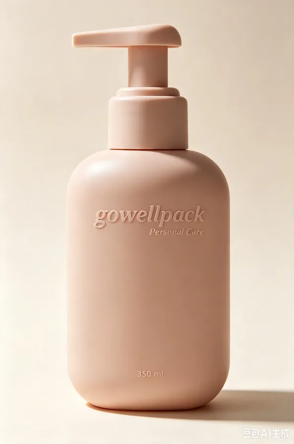 Matte Peach Plastic Lotion Bottle with Pump
