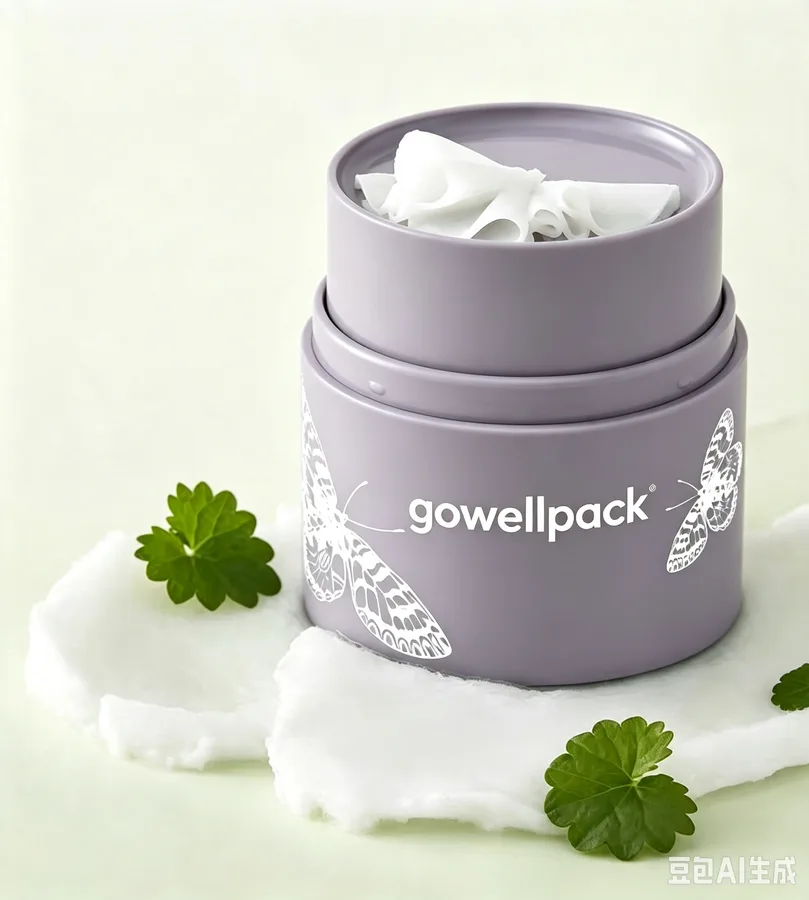 Matte Lavender Cosmetic Jar for Toner Pads