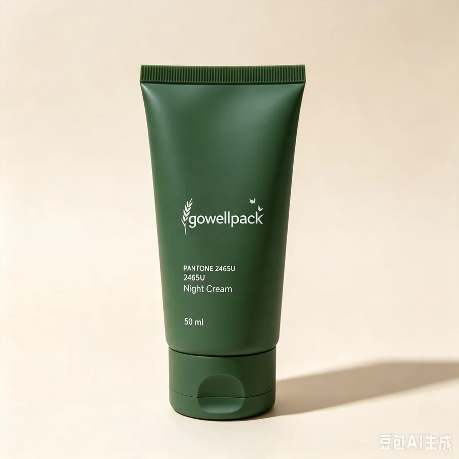 Matte Dark Green Squeeze Tube with Flip Cap