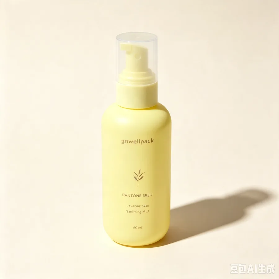 Matte Yellow Plastic Bottle with Spray Pump