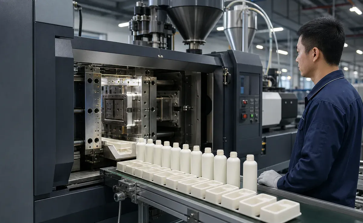 Injection molding for bottles & tray blanks