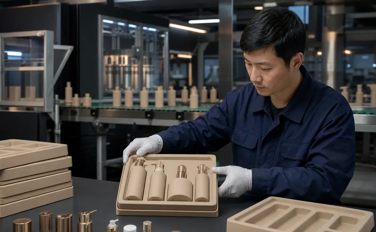 Assembly fitting test for bottle set & tray